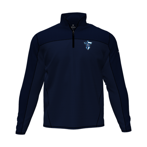 [CUS-DFW-QTRZ-PER-LSL-NVY-AS-LOGO1] Quarter Zip Pullover (Adult S, Navy, Logo 1)