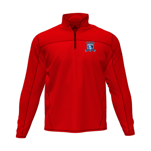 [CUS-DFW-QTRZ-PER-LSL-RED-AS-LOGO2] Quarter Zip Pullover (Adult S, Red, Logo 2)