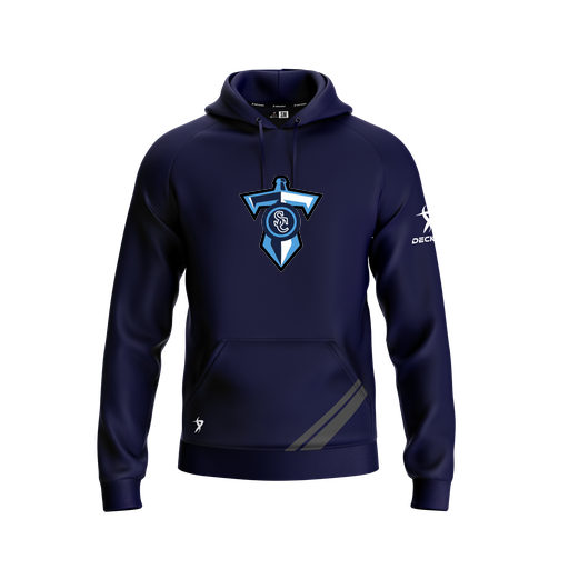 [FOLHSMNV-YXS-LOGO1] Decker Summit Hoodie (Youth XS, Navy, Logo 1)