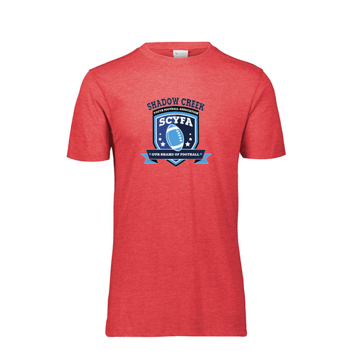 [FTSCUBRD-YS-LOGO2] Decker Youth Tri-Blend T-Shirt - Short Sleeve (Youth S, Red, Logo 2)