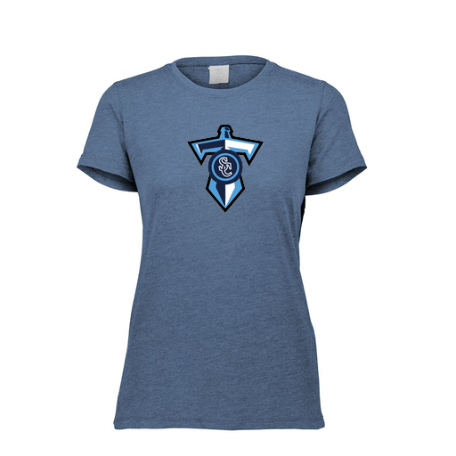 [3067.U22.XS-LOGO1] Ladies Ultra-blend T-Shirt (Female Adult XS, Navy, Logo 1)