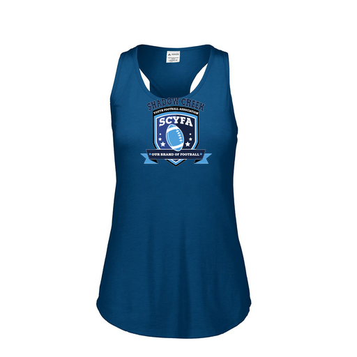 [3078.U22.S-LOGO2] Ladies Tri Blend Tank Top (Female Adult S, Navy, Logo 2)