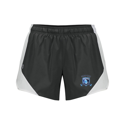 [229489.420.S-LOGO2] Girls Olympus Shorts (Female Youth S, Black, Logo 2)