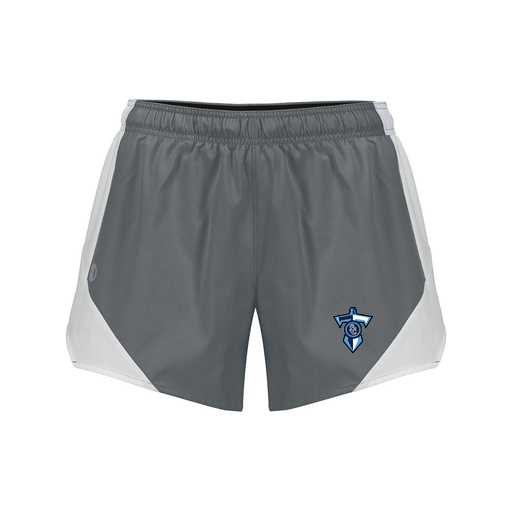 [229489.R04.S-LOGO1] Girls Olympus Shorts (Female Youth S, Gray, Logo 1)