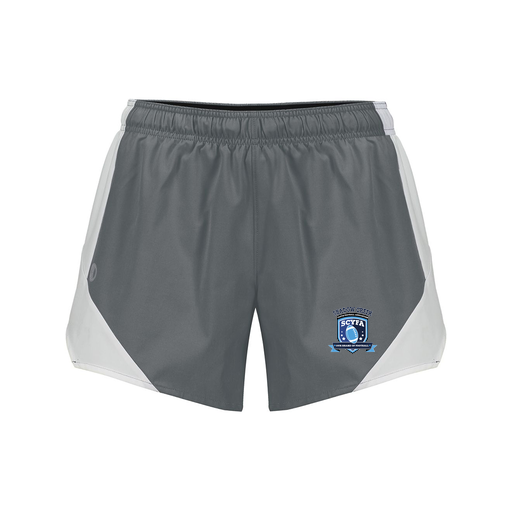 [229489.R04.S-LOGO2] Girls Olympus Shorts (Female Youth S, Gray, Logo 2)