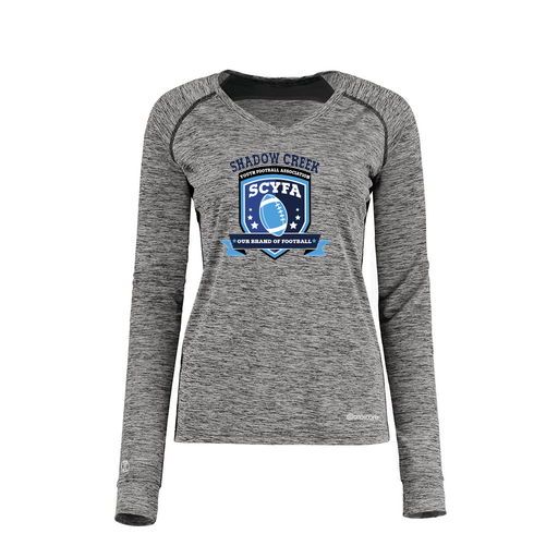 [222770.K94.XS-LOGO2] Ladies Electric Long Sleeve Shirt (Female Adult XS, Black, Logo 2)