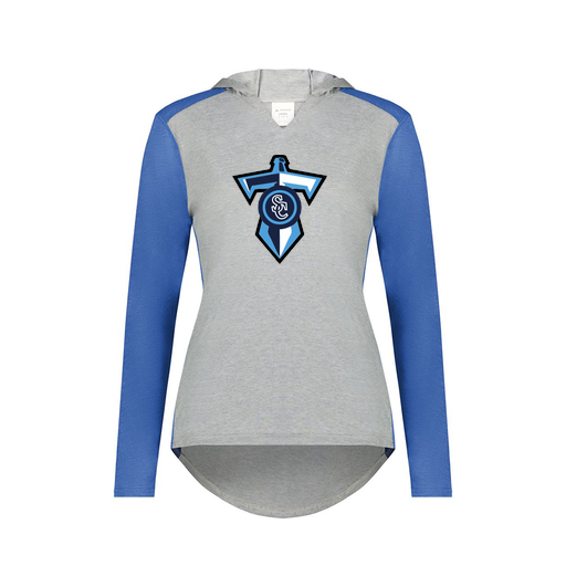 [6902.28V.XS-LOGO1] Ladies Vintage Hoodie (Female Adult XS, Royal, Logo 1)