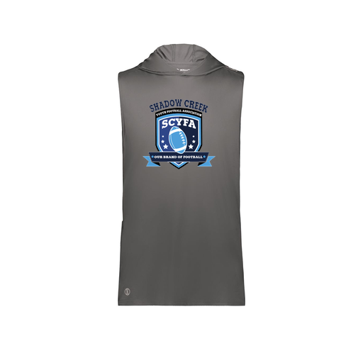 [222590.98D.XS-LOGO2] Men's CoolDry Sleeveless Hoodie (Adult XS, Gray, Logo 2)