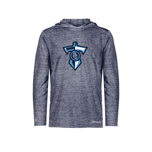 [FOLHCGNV-AS-LOGO1] Decker Men's Charge Hoodie (Adult S, Navy, Logo 1)