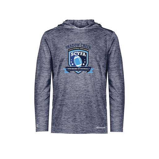 [FOLHCGNV-AS-LOGO2] Decker Men's Charge Hoodie (Adult S, Navy, Logo 2)