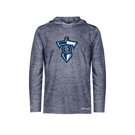 [FOLHCGNV-YS-LOGO1] Decker Youth Charge Hoodie (Youth S, Navy, Logo 1)