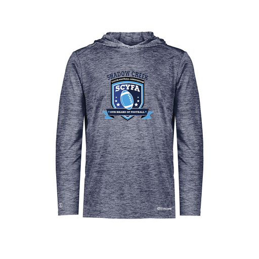 [FOLHCGNV-YS-LOGO2] Decker Youth Charge Hoodie (Youth S, Navy, Logo 2)