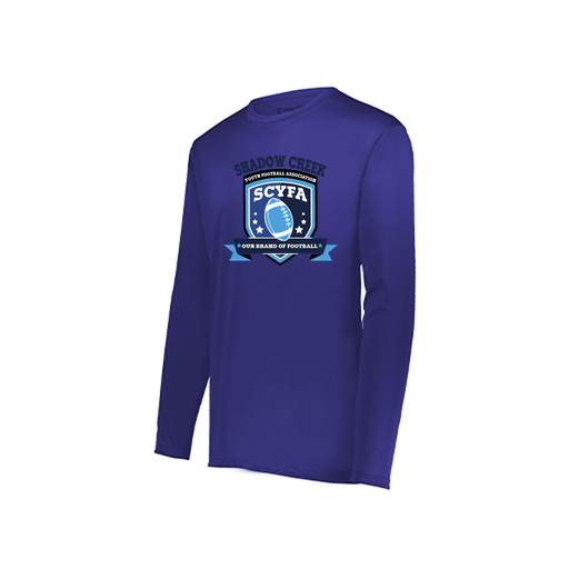 [222822.747.XS-LOGO2] Men's LS Smooth Sport Shirt (Adult XS, Purple, Logo 2)