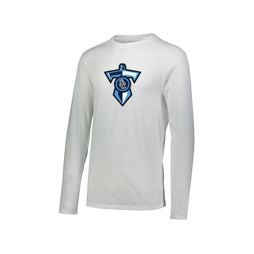 [3075.005.XS-LOGO1] Men's LS Ultra-blend T-Shirt (Adult XS, White, Logo 1)