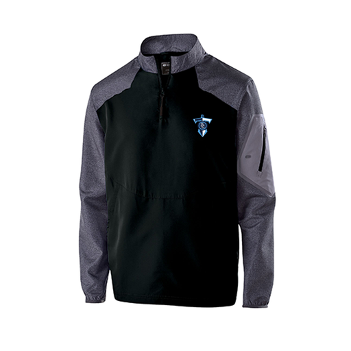 [229155.H05.XS-LOGO1] Men's Raider LS Pullover (Adult XS, Black, Logo 1)