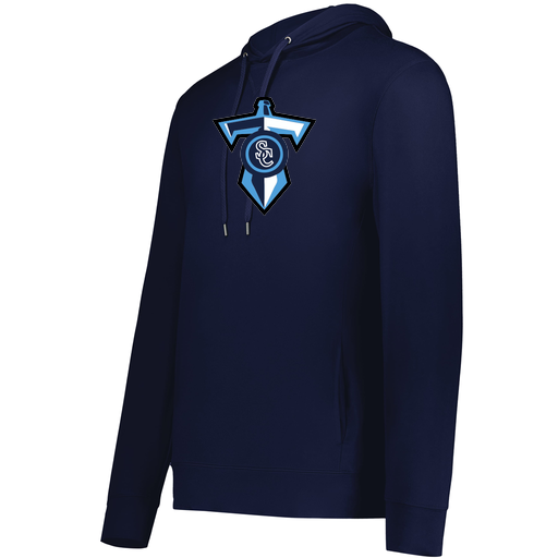 [222598.065.S-LOGO1] Men's Ventura Thin Knit Hoodie (Adult S, Navy, Logo 1)
